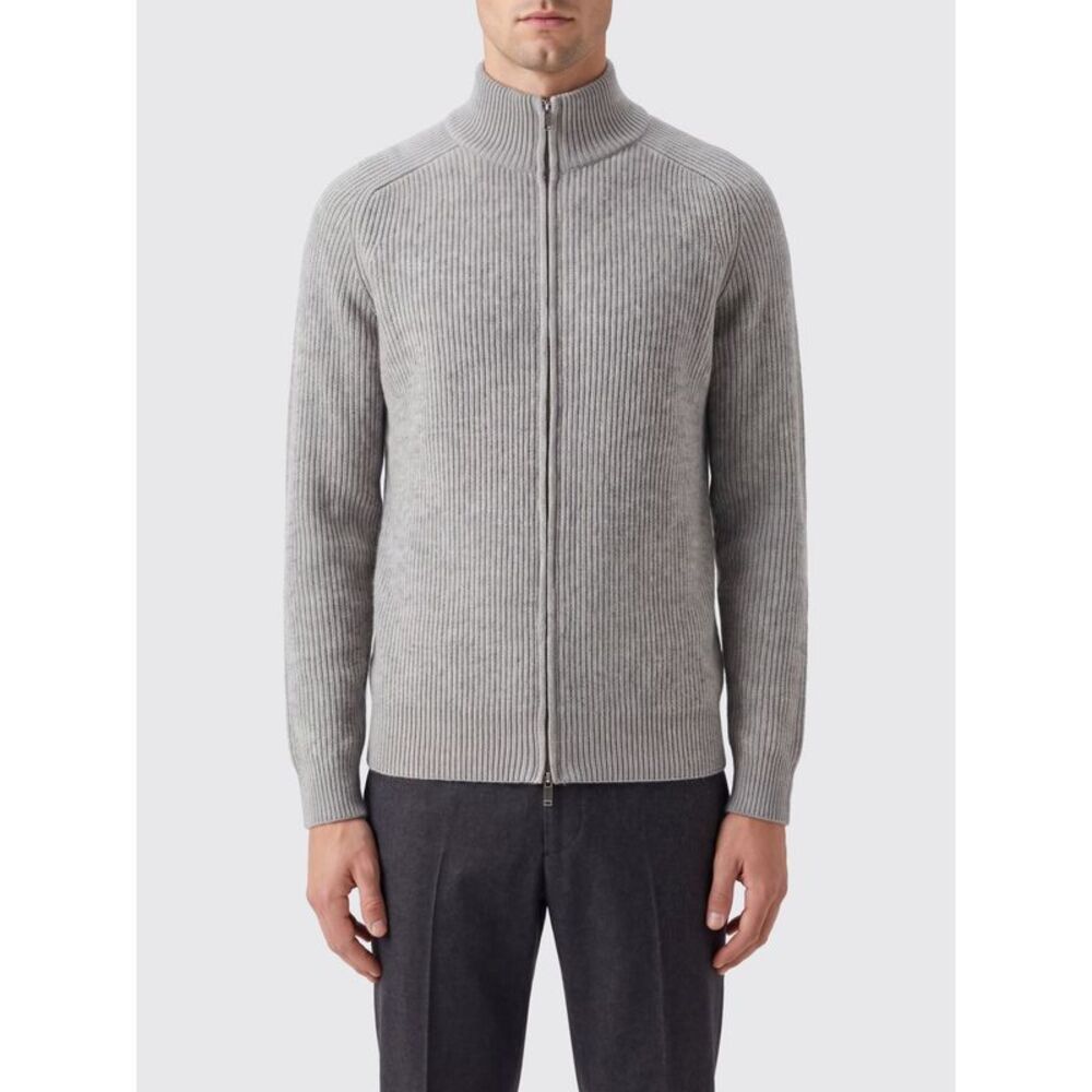 Lardini Men Lardini Wool And Cashmere Turtleneck Full-Zip Cardigan